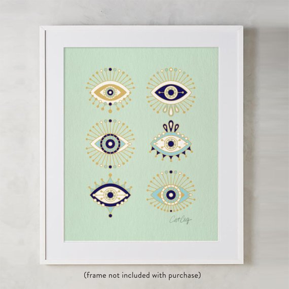 570x570 Evil Eye Collection Digital Drawing Print - Evil Eye Drawing