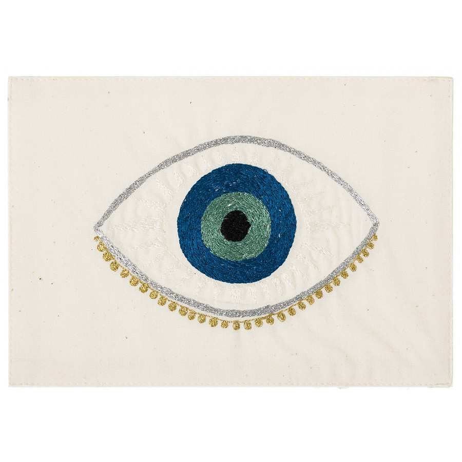 900x900 Evil Eye Embroidered Card Indio - Evil Eye Drawing