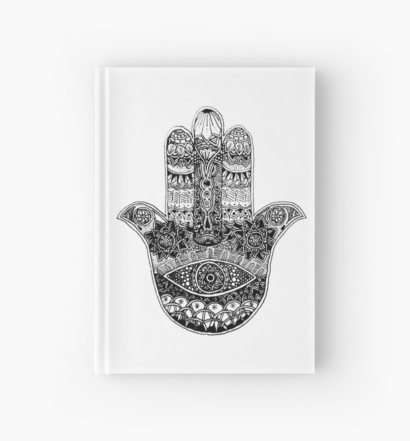 827x889 hand drawn hamsa hand mandala zentangle evil eye hardcover - Evil Eye Drawing