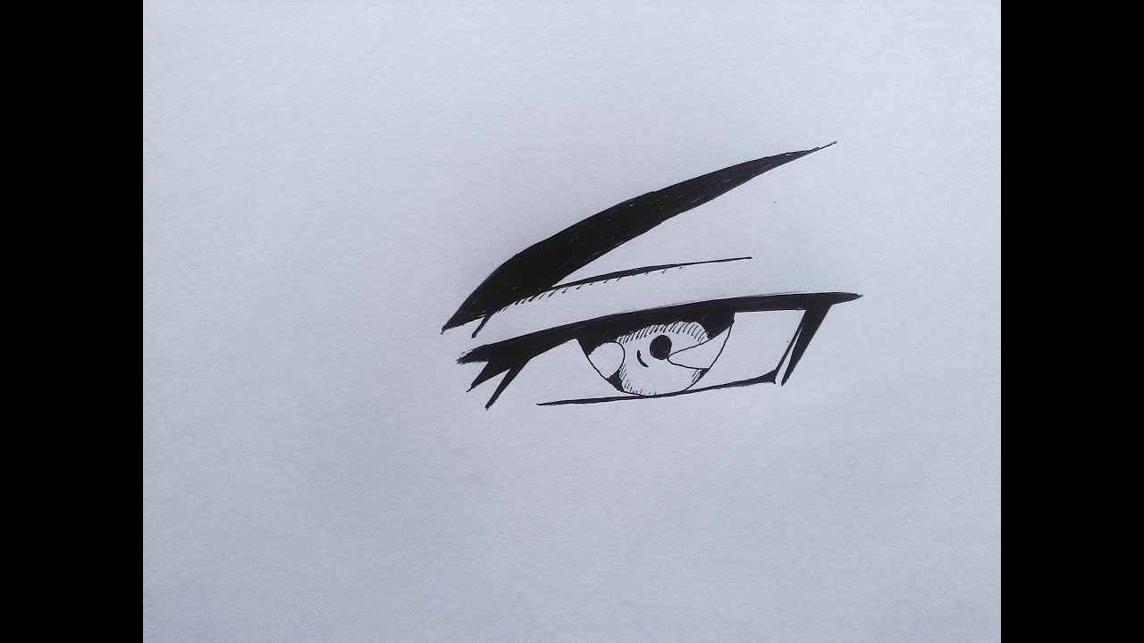 1280x720 How To Draw Evil Anime Eye - Evil Eye Drawing