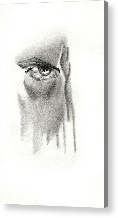 397x734 The Evil Eye Acrylic Print - Evil Eye Drawing