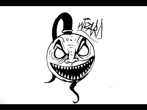 480x360 How To Draw A Evil Genie Face - Evil Face Drawing