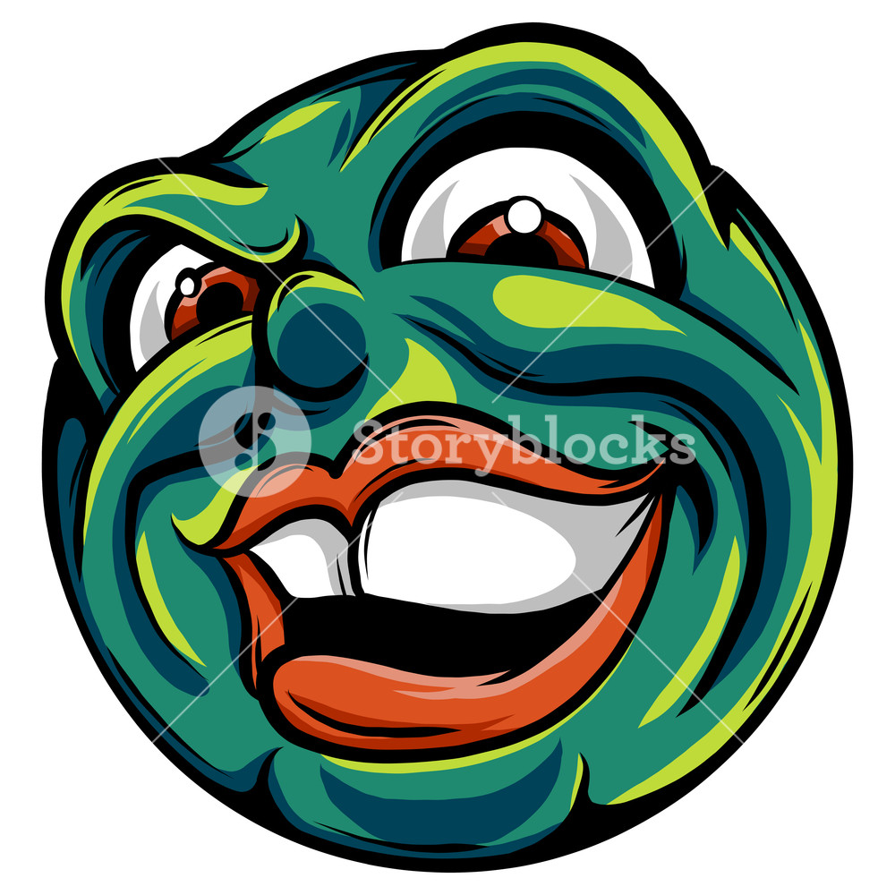 1000x1000 Drawing Of An Emoticon With An Evil Face Royalty Free Stock Image - Evil Face Drawing
