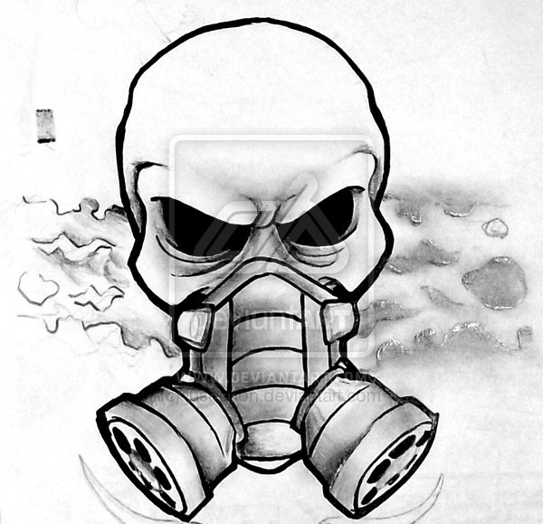 Evil Gas Mask Drawing At Paintingvalley Com Explore Collection