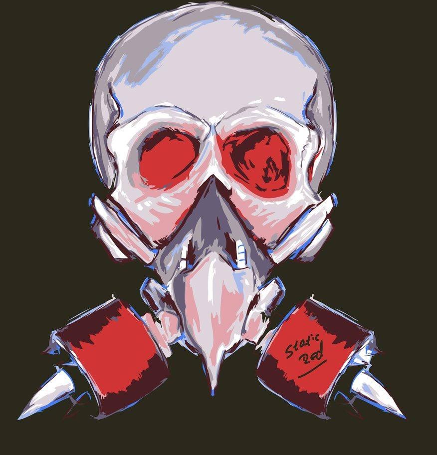 876x912 Evil Skull Drawings Gas Mask - Evil Gas Mask Drawing