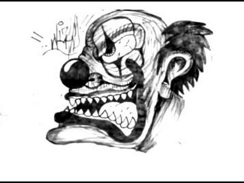 480x360 How To Draw A Evil Clown - Evil Gas Mask Drawing