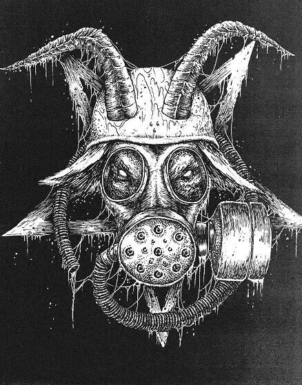 438x559 Love It! M Skulls, Art, Etc M Art, Gas Mask Art, Satanic Art - Evil Gas Mask Drawing