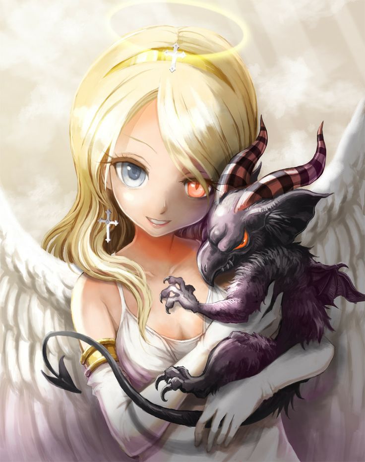 736x932 angelevil beautifull girl manga drawing - Evil Girl Drawing