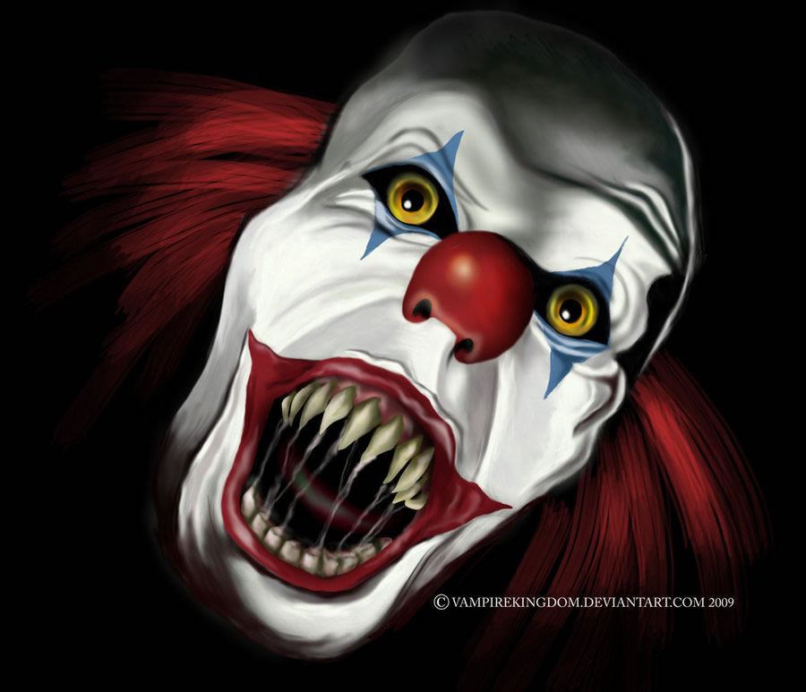 900x773 Digital Drawing Scary Clowns That Will Haunt In Your Dreams - Evil Joker Drawing