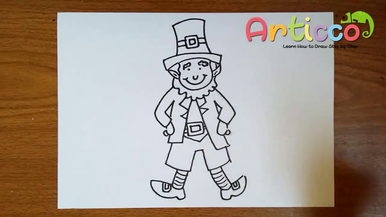 1280x720 How To Draw A Leprechaun For Kids - Evil Leprechaun Drawing