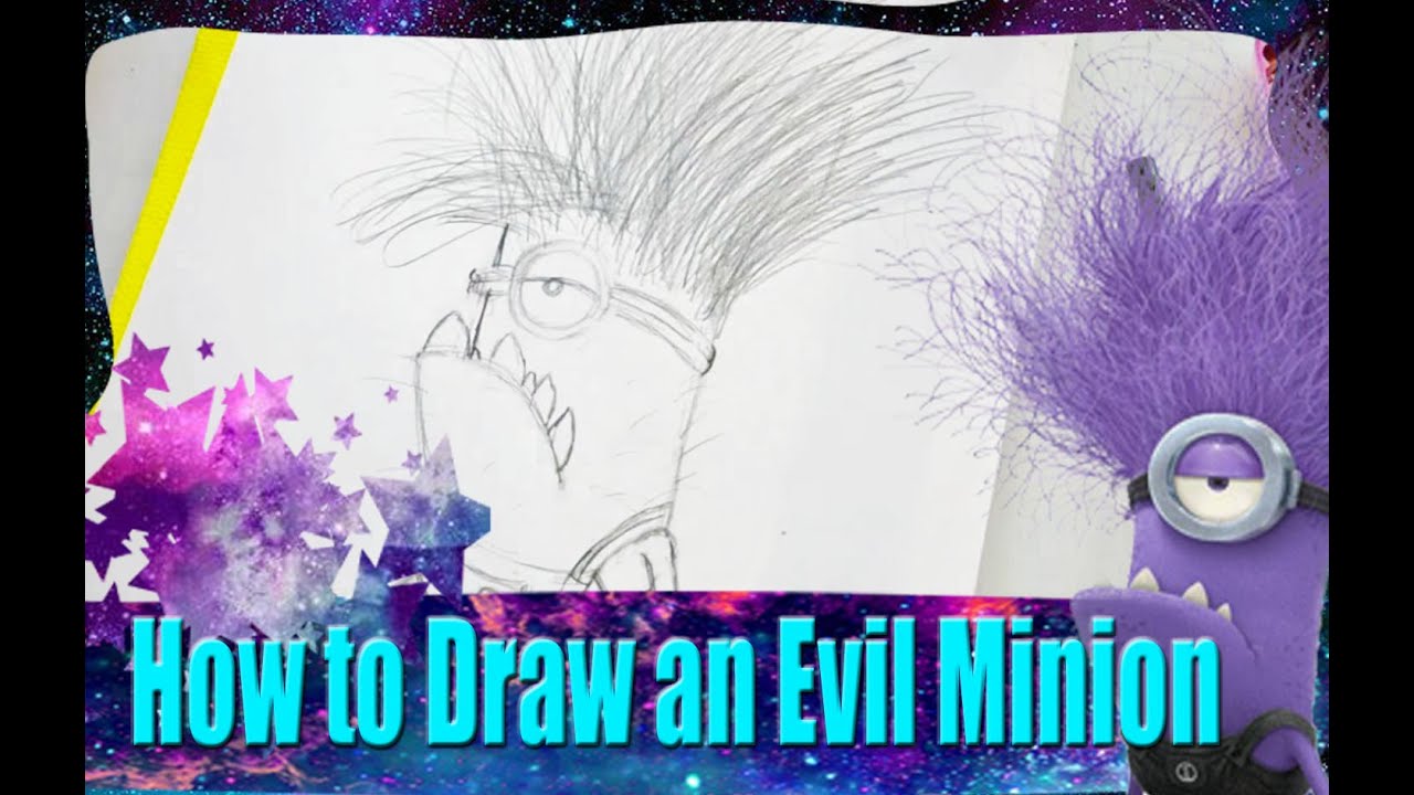 1280x720 How To Draw An Evil Minion From Dreamwork's Despicable Me - Evil Minion Drawing