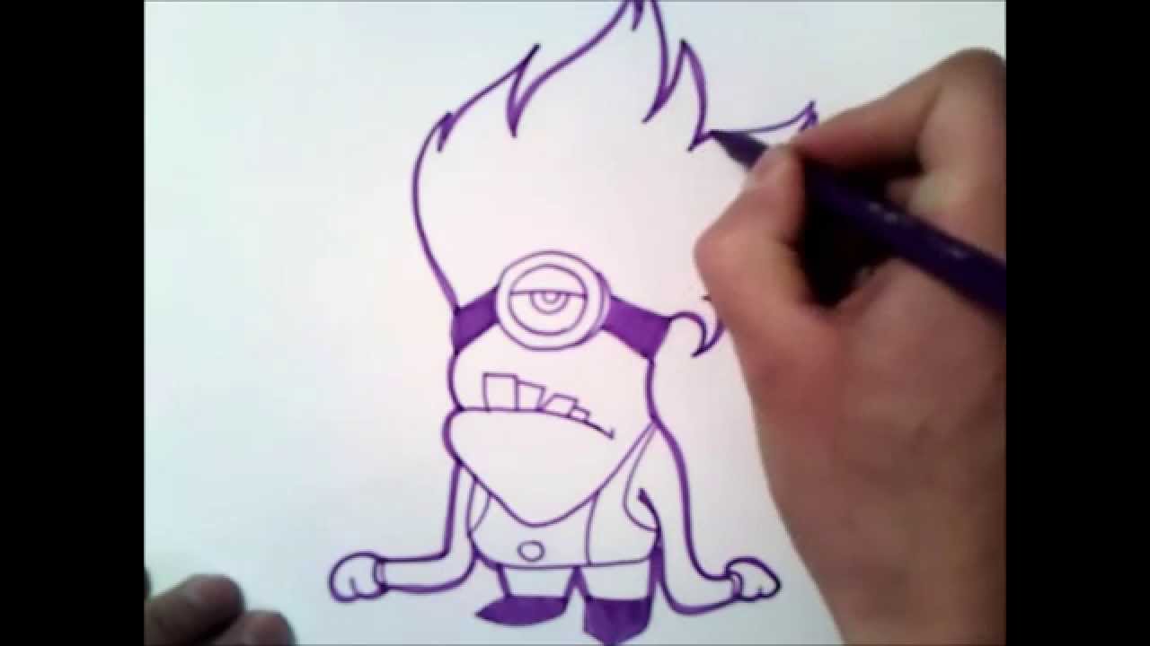 1280x720 How To Draw Evil Minion Step - Evil Minion Drawing