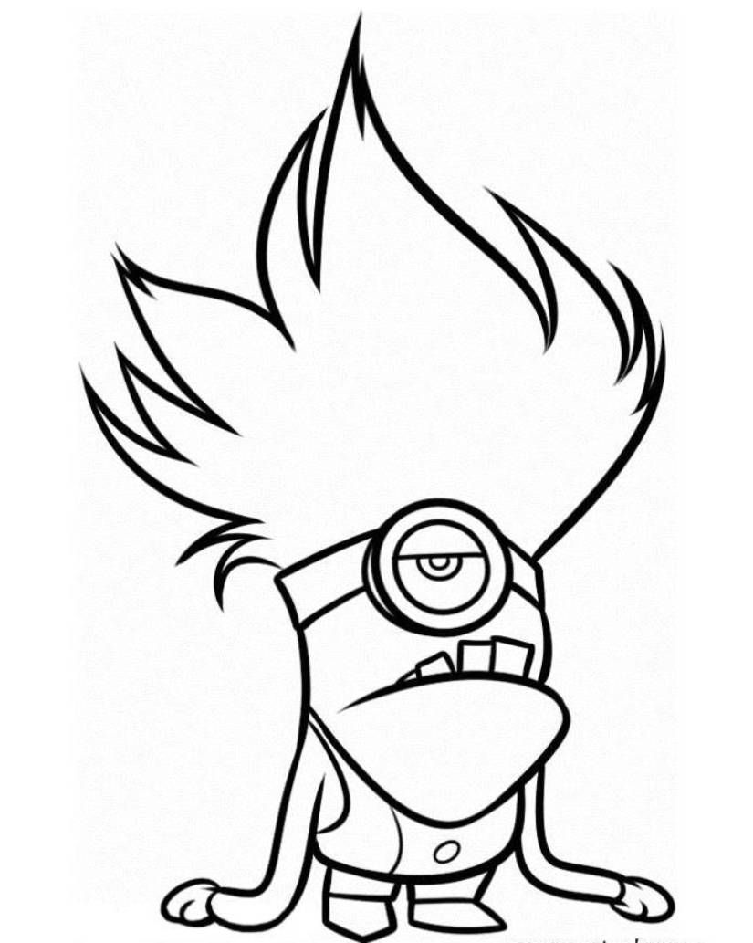 825x1033 Download And Print Evil Minion Despicable Me Coloring Pages - Evil Minion Drawing