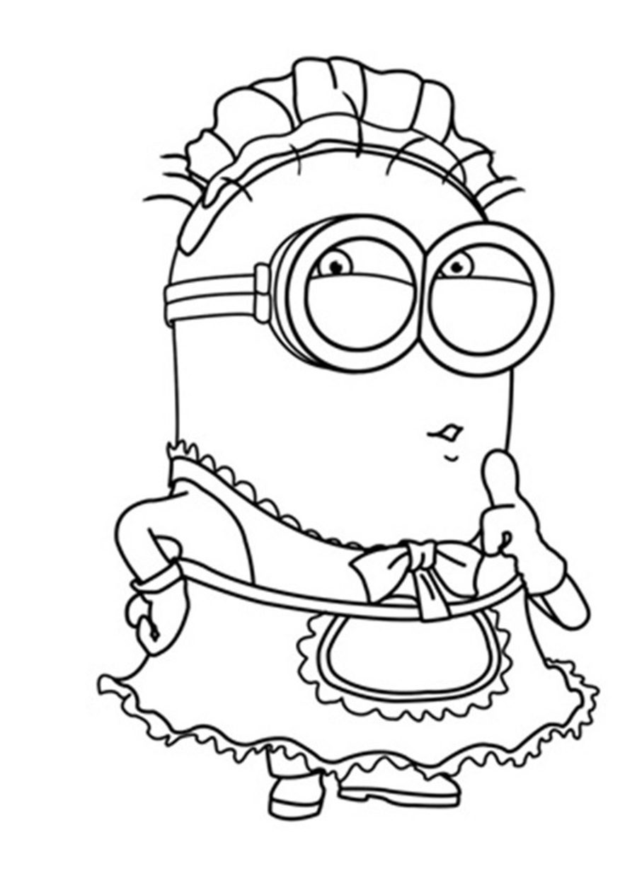 900x1248 Evil Minion Coloring Pages With Drawing Template At Getdrawings - Evil Minion Drawing
