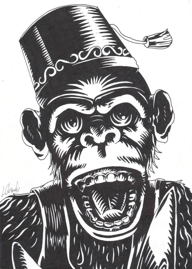 755x1058 Evil Monkey Skate Mystery - Evil Monkey Drawing