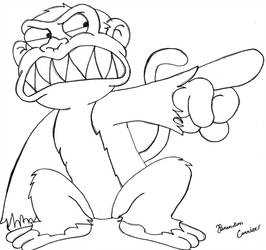 266x250 Evil Monkey Sketch - Evil Monkey Drawing