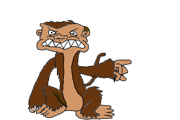 600x400 Evil Monkey A Cartoons Speedpaint Drawing - Evil Monkey Drawing
