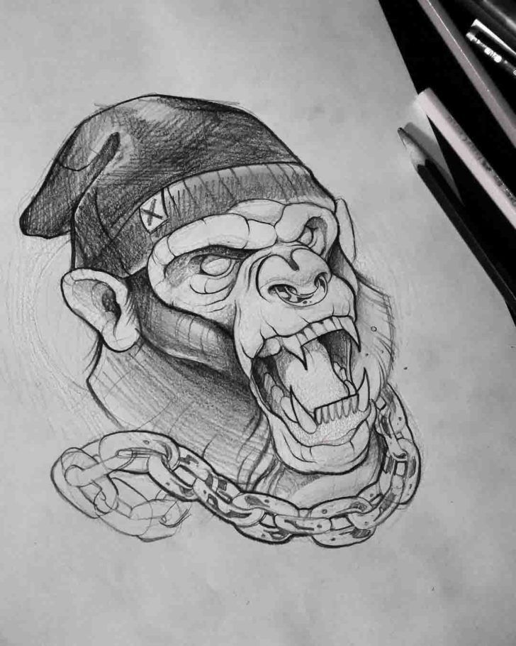 728x910 Apocalypse Drawing Evil Monkey For Free Download - Evil Monkey Drawing