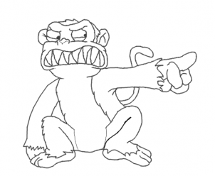302x248 How To Draw The Evil Monkey From Family Guy, Step - Evil Monkey Drawing
