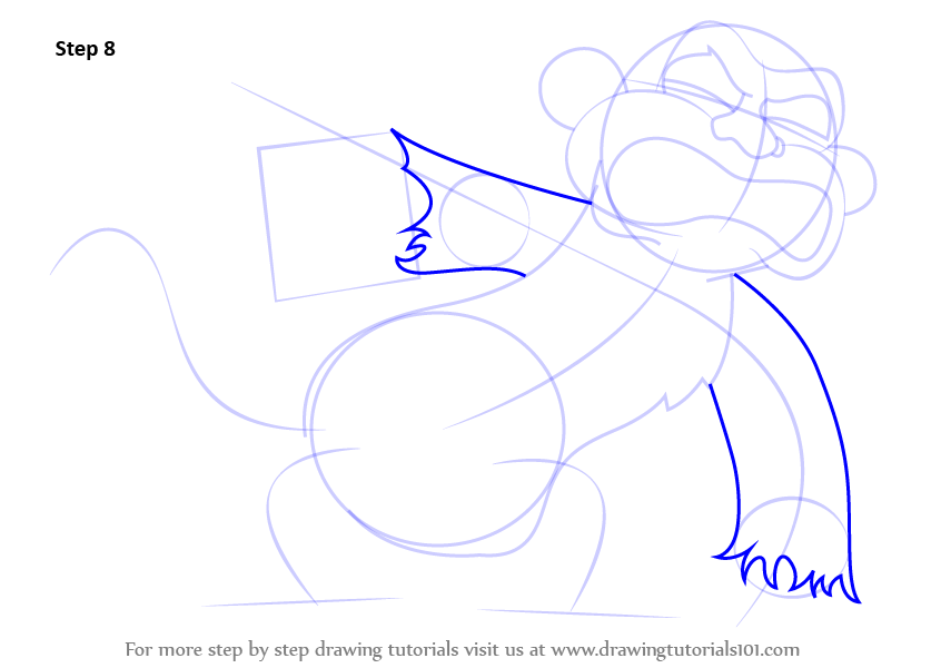 846x600 Learn How To Draw Evil Monkey From Family Guy - Evil Monkey Drawing