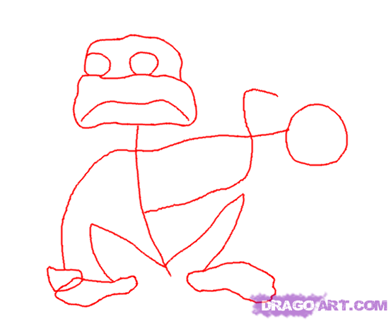 553x455 Step How To Draw The Evil Monkey From Family Guy - Evil Monkey Drawing