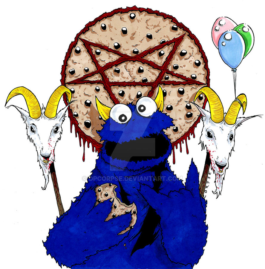 887x900 Evil Cookie Monster - Evil Monster Drawings