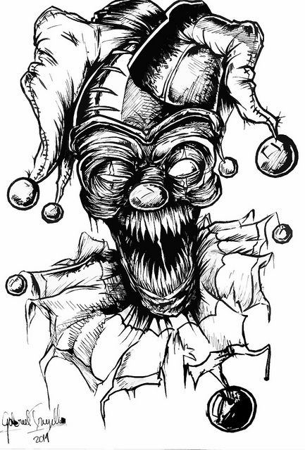 433x640 Imgs For Gt Evil Monster Drawings In Pencil Haunts Spooks - Evil Monster Drawings