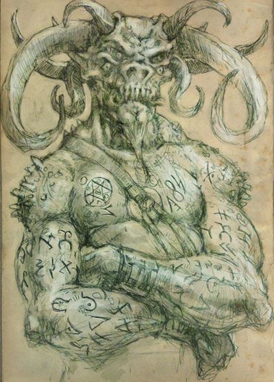 400x557 Sigil Demon - Evil Monster Drawings