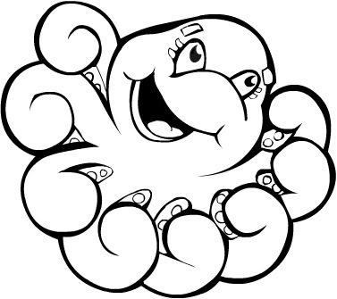 377x335 Octopus Drawing Evil - Evil Octopus Drawing