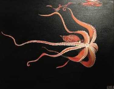 375x292 Red Evil Octopus Painting - Evil Octopus Drawing