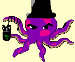 300x250 Computer Mouse Vs Evil Octopus Drawing - Evil Octopus Drawing