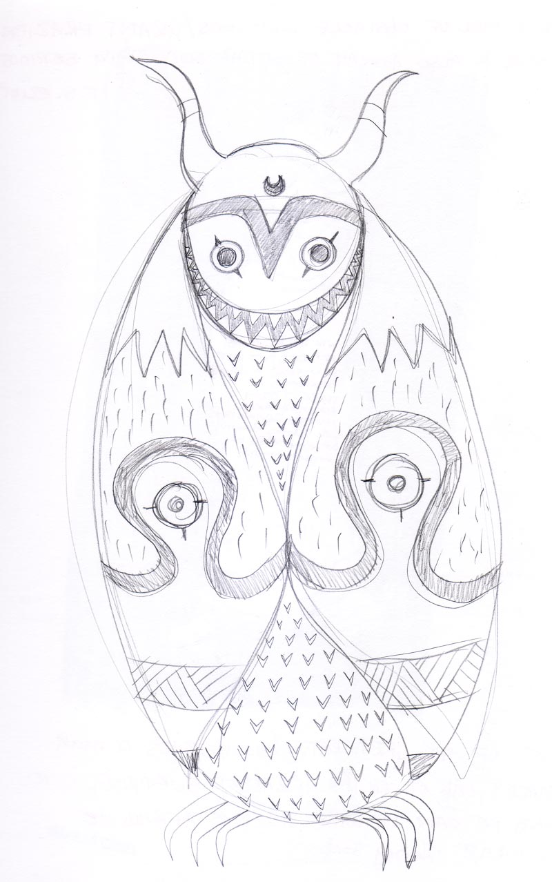 800x1278 Ideas,drawing And An Evil Owl Creaturism - Evil Owl Drawing