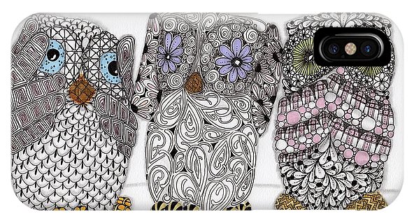 592x316 No Evil Owls Iphone X Case For Sale - Evil Owl Drawing