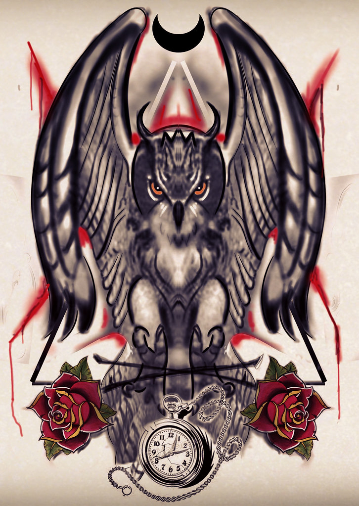 726x1023 The World's Best Photos Of Blood And Owl - Evil Owl Drawing