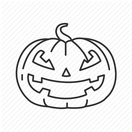 512x512 Evil Pumpkin, Halloween, Jack O'lantern, Pumpkn - Evil Pumpkin Drawing