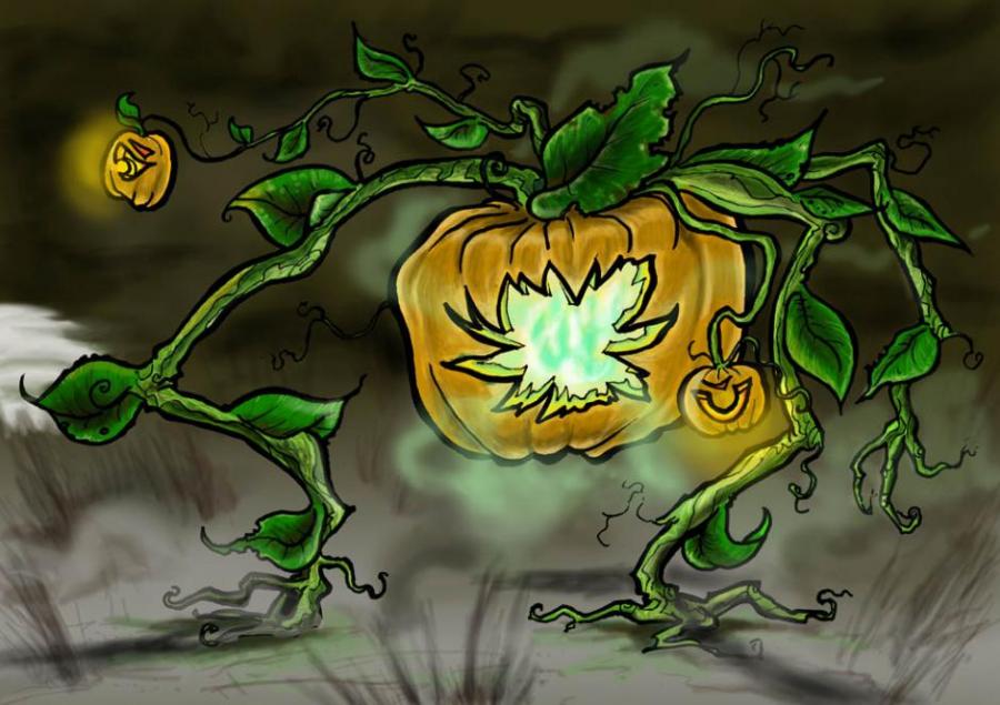 900x635 Evil Pumpkin Nature Drawings Pictures Drawings Ideas For Kids - Evil Pumpkin Drawing