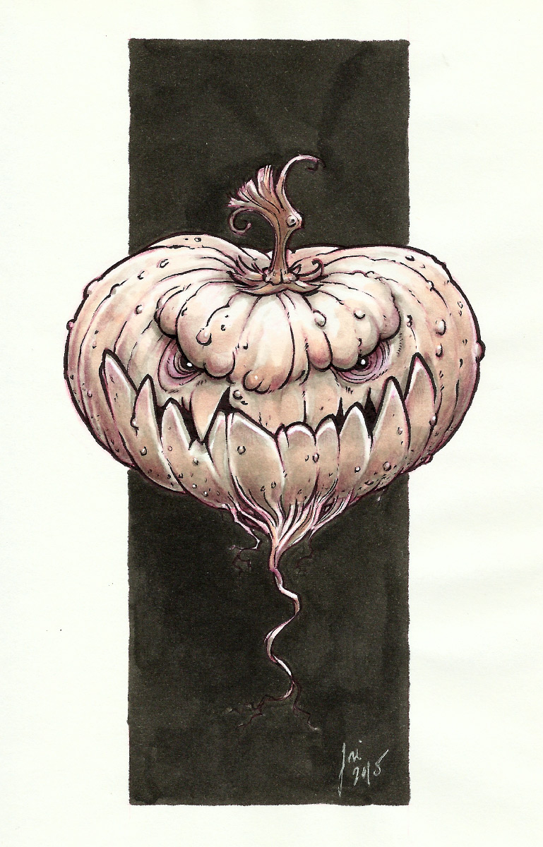 769x1200 Drawing Gallery Art Of Jose Alves Da Silva - Evil Pumpkin Drawing