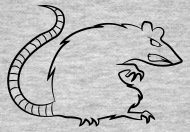 190x132 Rat Evil Creepy Cool Men's T Shirt Spreadshirt - Evil Rat Drawing