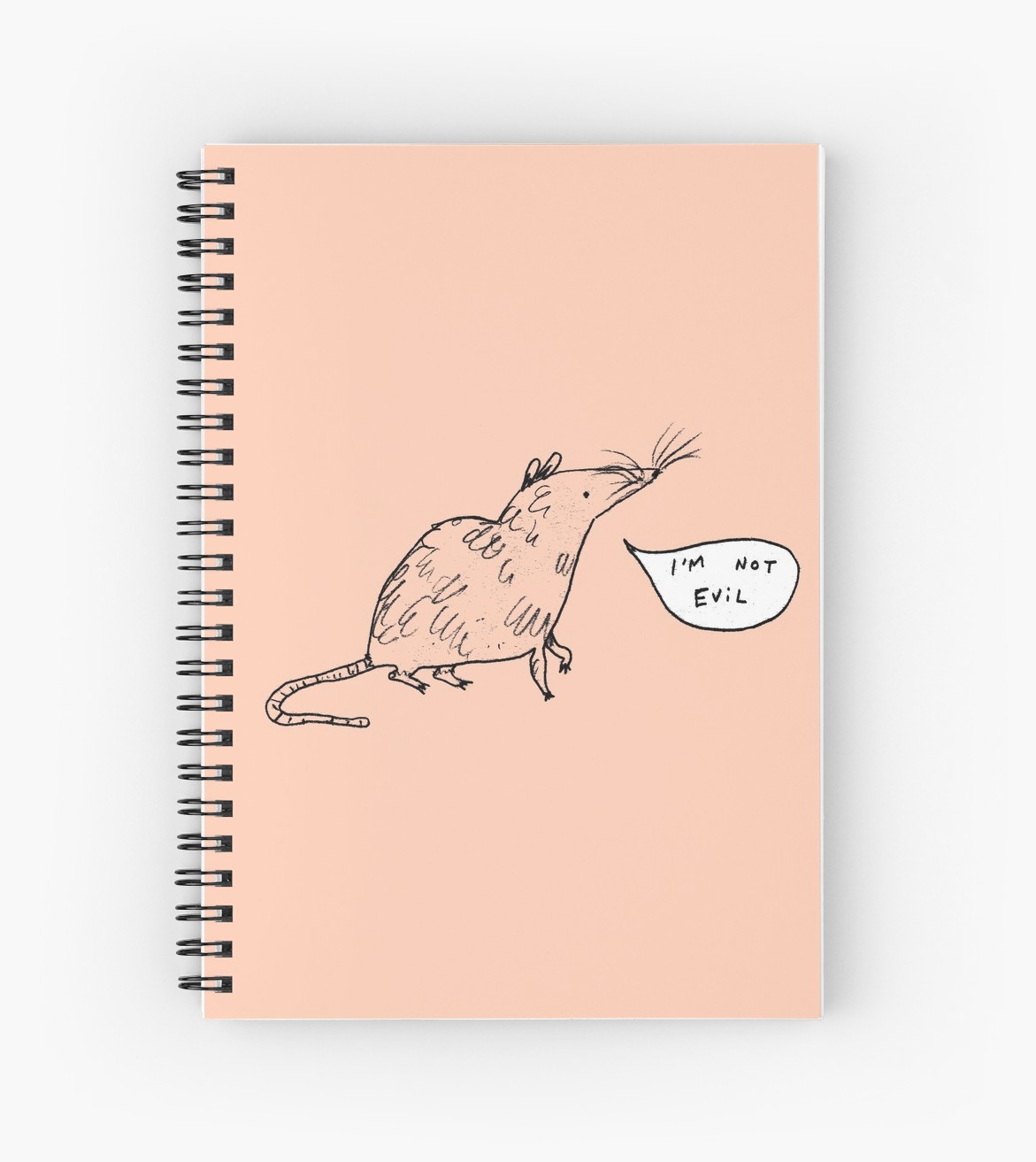 1171x1313 Rats Aren't Evil Spiral Notebooks - Evil Rat Drawing