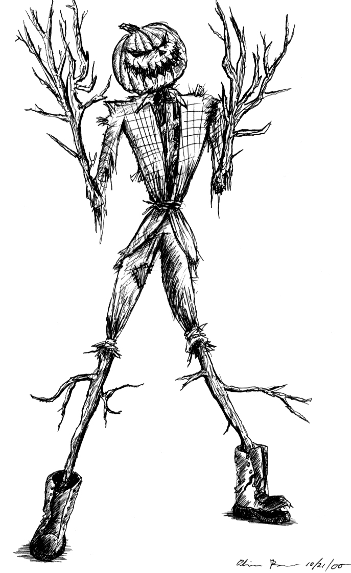 687x1123 Evil Scarecrow Drawings - Evil Scarecrow Drawings