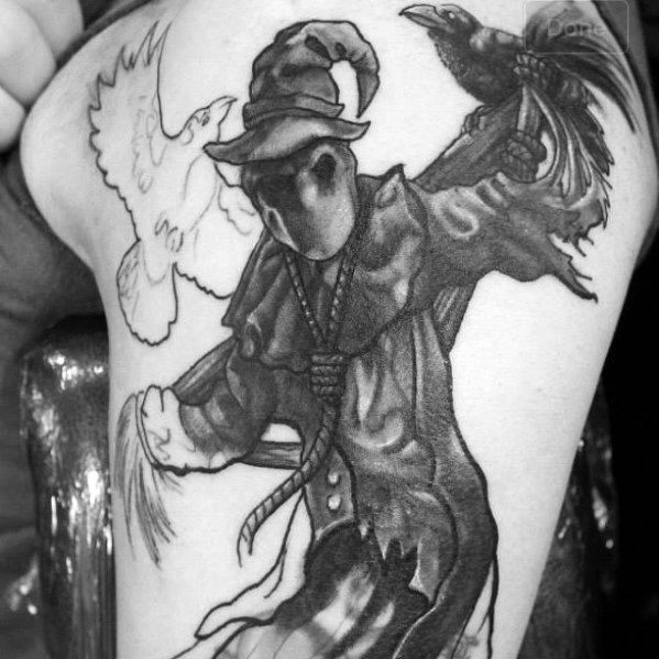 599x599 Scarecrow Tattoo Designs For Men - Evil Scarecrow Drawings
