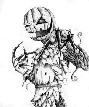 300x361 Evil Scarecrow Skulls Zombie Mystic Stuff Sketches, Art - Evil Scarecrow Drawings