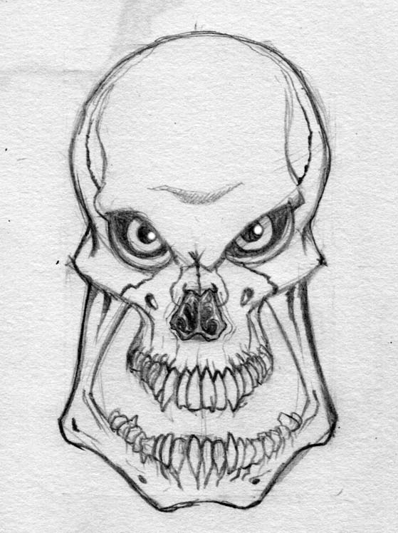 559x748 Evil Skull Drawing - Evil Skull Drawing