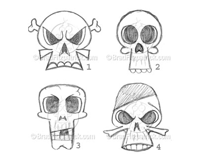 400x332 Skull Drawings Cartoon Skulls Drawings Evil Skull Drawing - Evil Skull Drawing