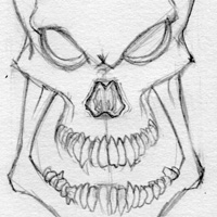 200x200 The Evil Skull - Evil Skull Drawing