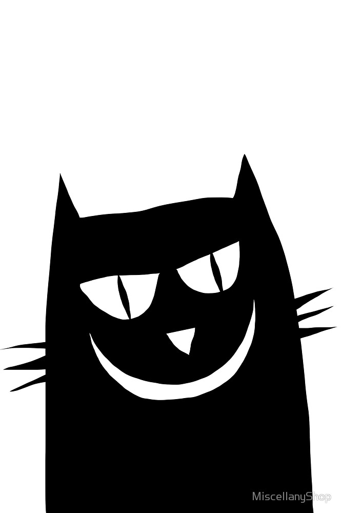 667x1000 Evil Smiling Black Cat Drawing - Evil Smile Drawing
