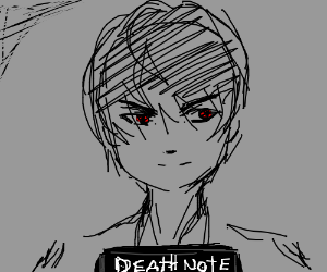 300x250 Light Yagami From Death Note With Evil Smile Drawing - Evil Smile Drawing