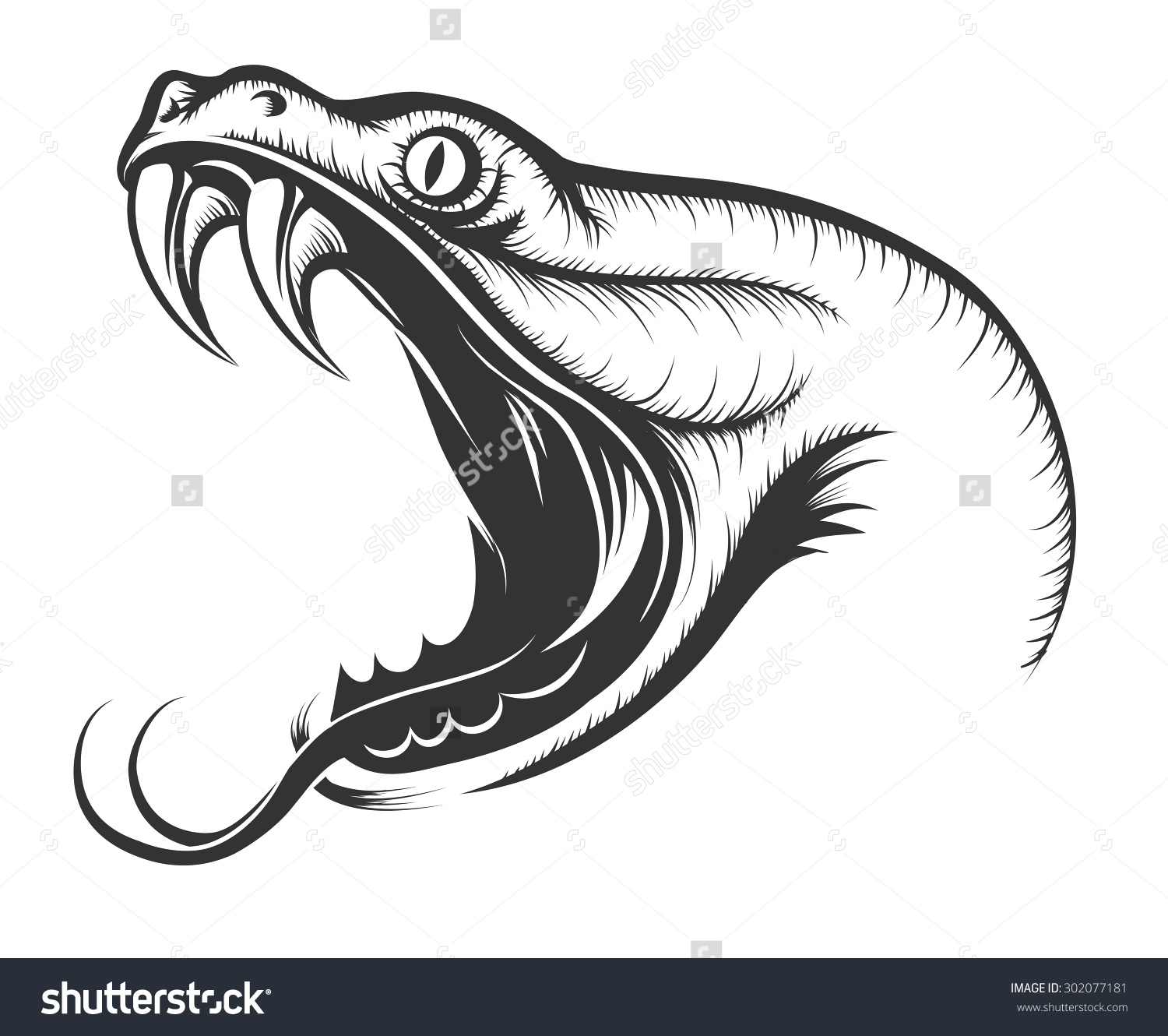 1500x1330 Drawn Serpent Evil - Evil Snake Drawing