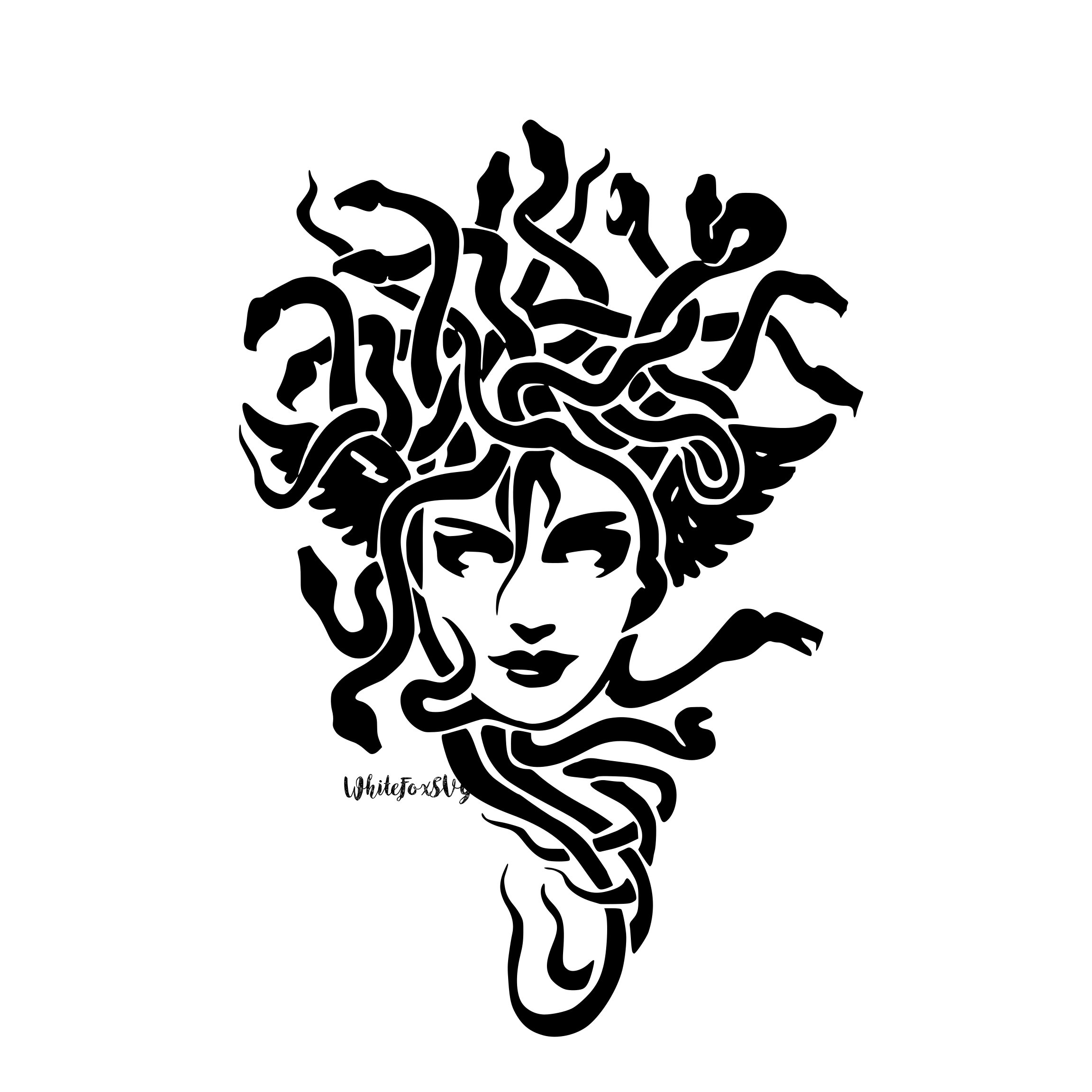 Medusa Evil Woman Woman With Snake Hair Halloween Etsy - Evil Snake Drawing. 
