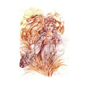 300x300 The Bride Of Evil Snake Drawing - Evil Snake Drawing